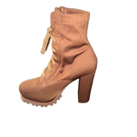 Tan High Heel Ankle Boots - Picture 2 of 3